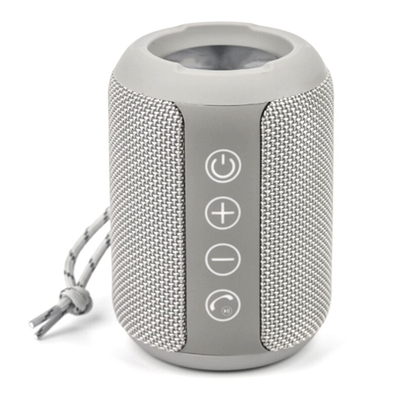 Wireless Speakers IPX6 Waterproof Subwoofer Bluetooth Speaker Bass Sound for Outdoor Wireless Portable Speaker: Gray