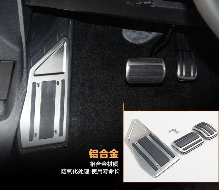 For Peugeot 3008 5008 LHD AT MT Gas Brake Pedal Cover Drill Steel Non-Slip Accelerator Overlay Accessories Car Styling