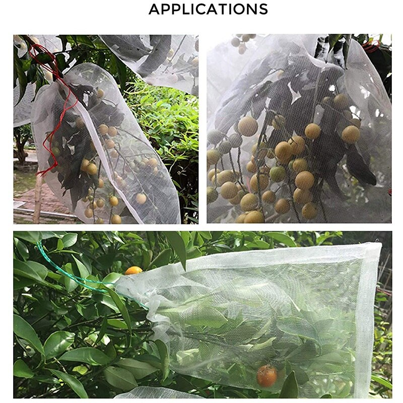 6 Pieces of Bird-Proof Net Plant Covering Net Garden Plant Protection Bag, Suitable for Vegetables, Fruits, Flowers