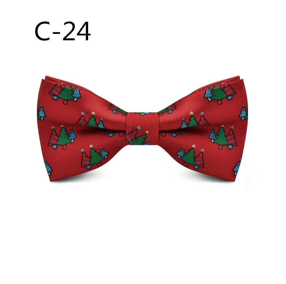 Rbocott julesløyfe barn nyhet sløyfe for gutter snøfnuggtre sløyfe for barn sløyfe størrelse 10cm*5cm: 24