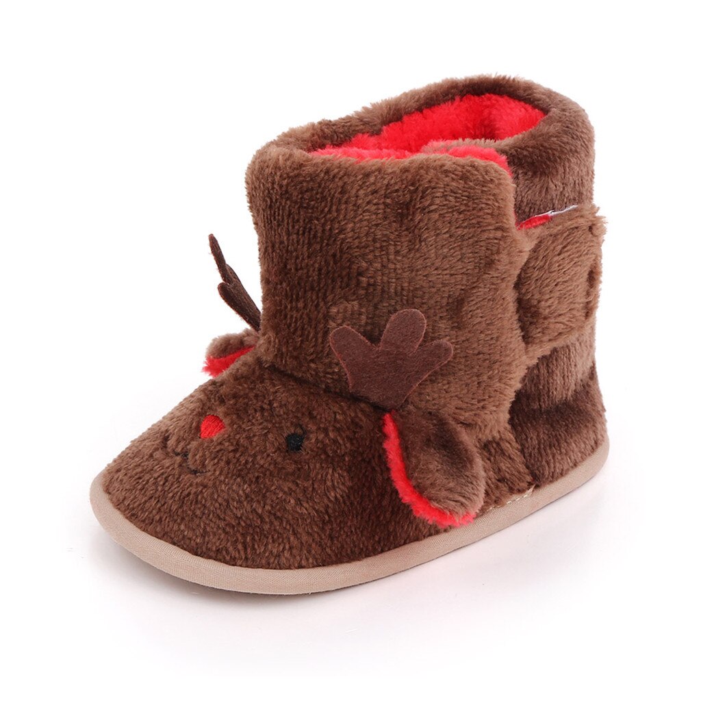 Elk bottes infantile filles noël intérieur à semelles souples princesse chaussures bébé marche chaussures hiver bottes chaudes botas nina invierno
