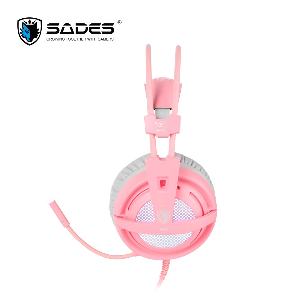 SADES A6-auriculares, USB de Gaming por juego, auriculares profesionales Surround con cable y micrófono para ordenador, PC y jugador, 7,1