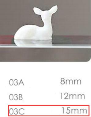 3D Mini Deer Stuff Miniature Craft Elk Resin Charms Jewelry DIY Epoxy Resin Pendant Fillings: 3C