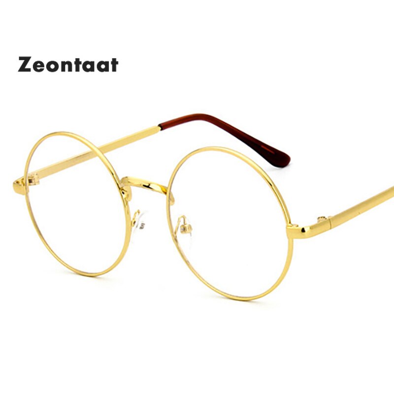 Men Woman Retro Transparent Metal eyeglass frame glasses silver frame Round Glasses Black Silver Gold Eyeglasses
