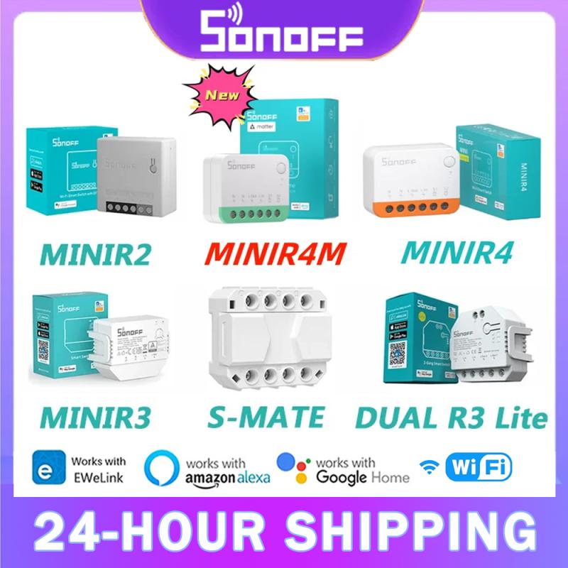SONOFF MINIR4M Wifi interruptor inteligente Compatible con Matter controlador inalámbrico interruptor Universal a través de Alexa Google Home Control de voz