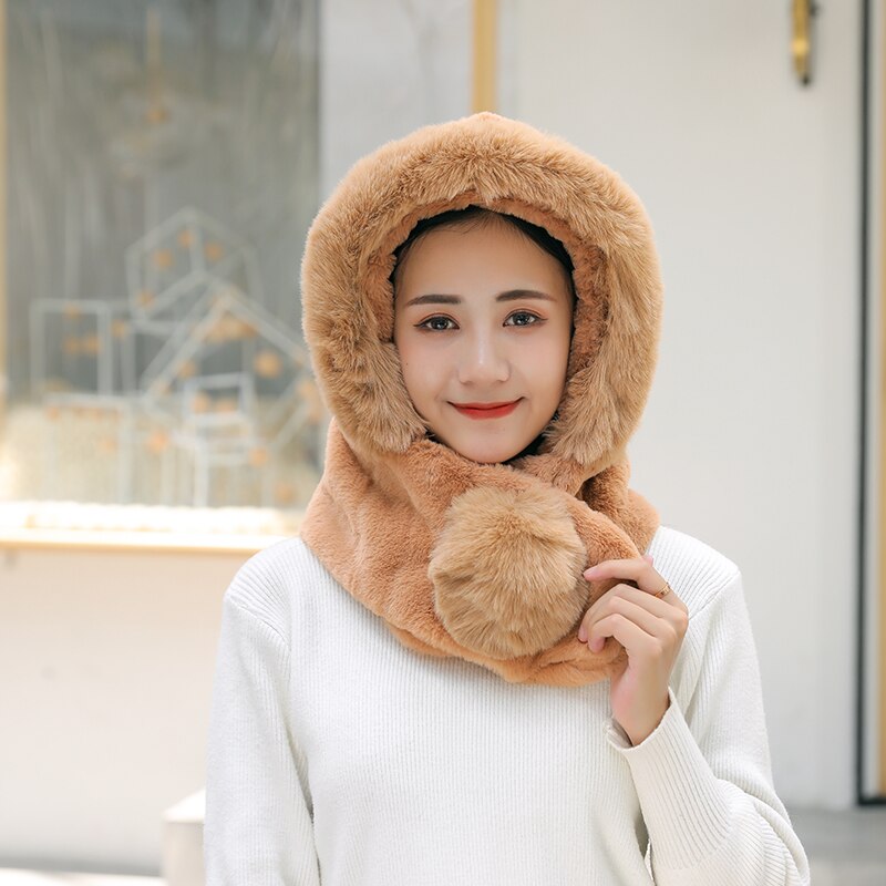 Zimowe grube czapki bombowiec ciepłe futra kobiety moda bombowiec kapelusze odkryty rosyjski czapka śniegowa czapki kask narciarski: khaki