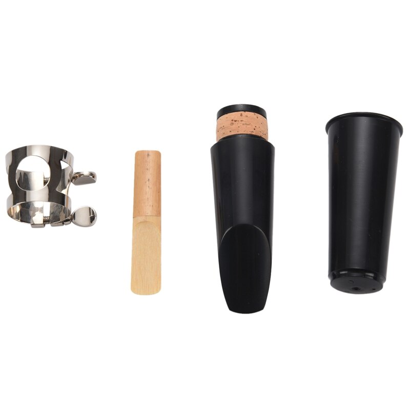 Zwart Plastic B Klarinet Mondstuk &amp; Cap Klem Houtblazers