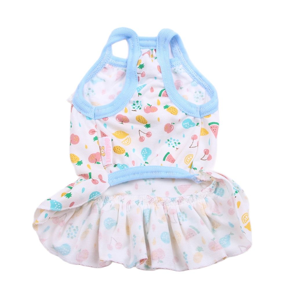 Hund Katze Kleid Weste Sommer Kleidung Obst Druck Haustier Welpen Frühling/Sommer Kleid 5 Größen