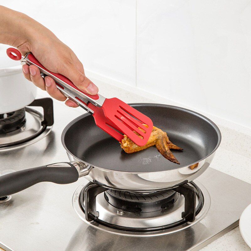 Barbecue Brood Pizza Steak Nylon Non-stick Keuken Tang Rvs Tang Barbecue Tong Clip Keuken Accessoires