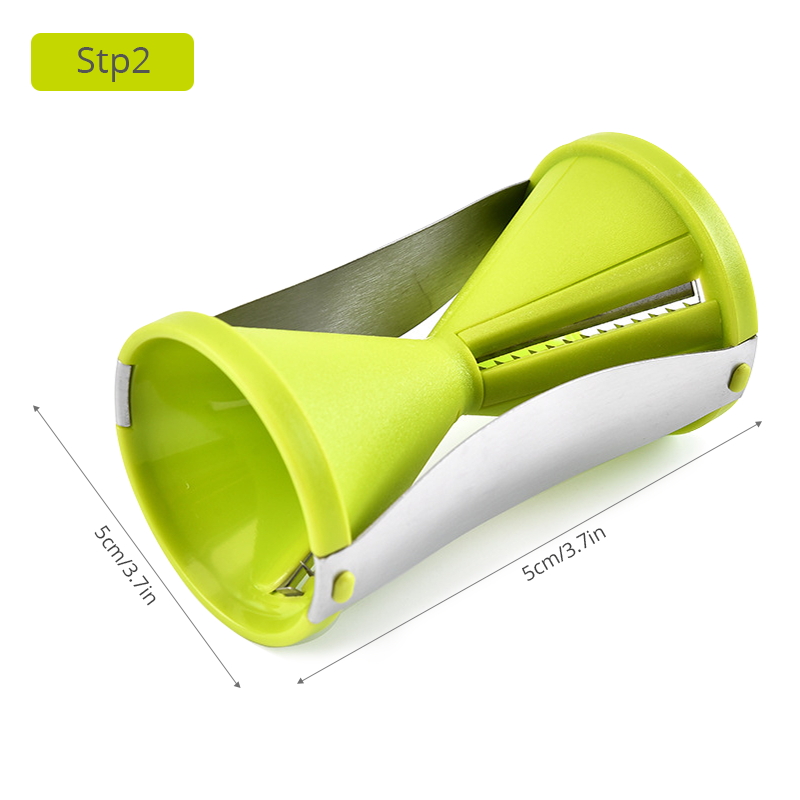 Vegetable Spiralizer Bundle Fruit Slicer Julienne Peeler Stainless Steel Vegetable Spiral Slicer Julienne Cutter: light green