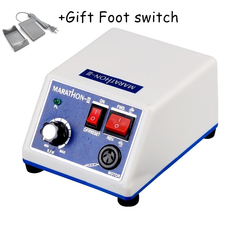 Strong 210 Marathon Power Control Box For Micromotor Handpiece 65W Manicure Pedicure machine Electric Nail Drill Pedal Equipment: new N3 / US