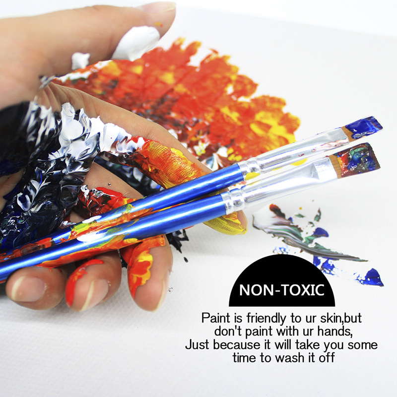 Glass ceramic Acrylic Paints 12ml 12 Colors Profession Artist Drawing Painting Pigment Hand Painted Wall Paint for Artist DIY