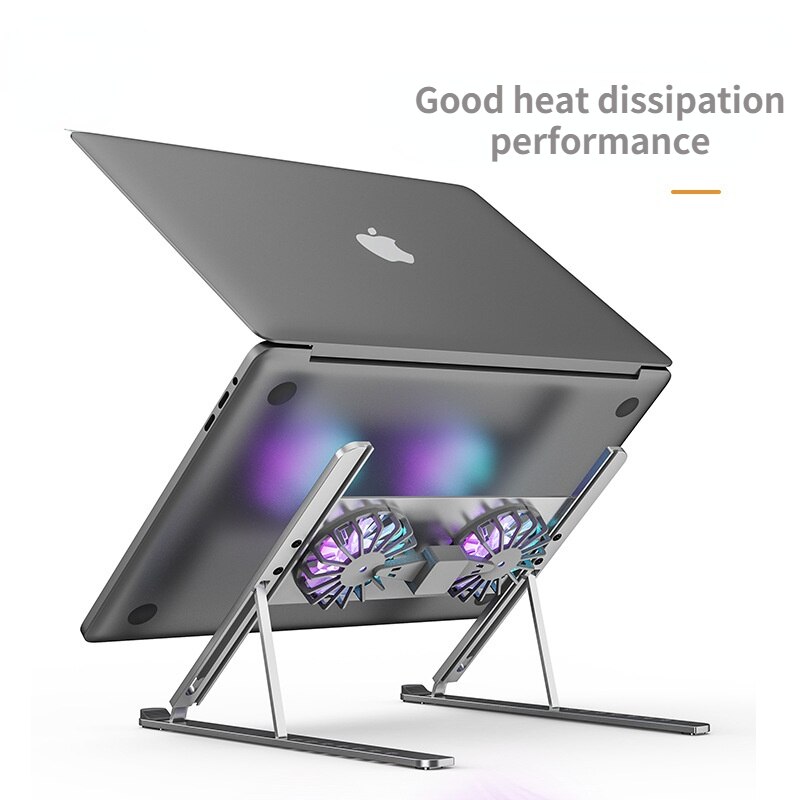 Aluminum adjustable laptop stand for macbook, computer, pc, ipad, tablet support, notebook stand, fan pad, laptop holder base