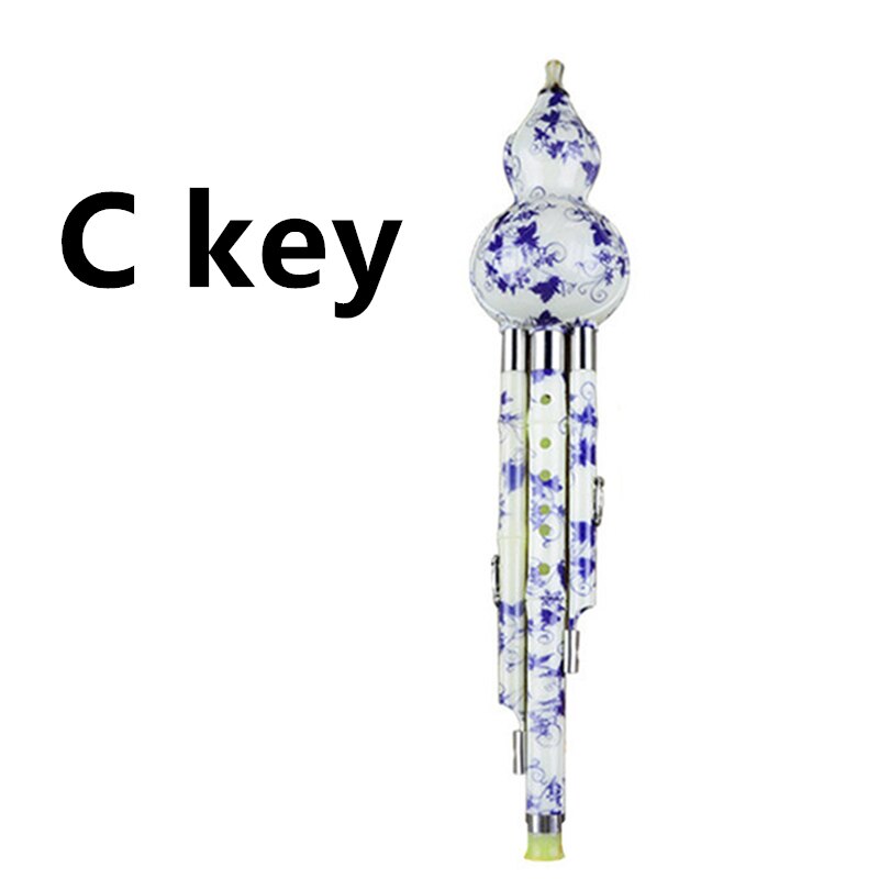 Chinese Hulusi Kalebas Cucurbit Fluit C/Bb Traditionele Etnische Chinese Muziek Instrument Met Case te Leren: Copy porcelain C