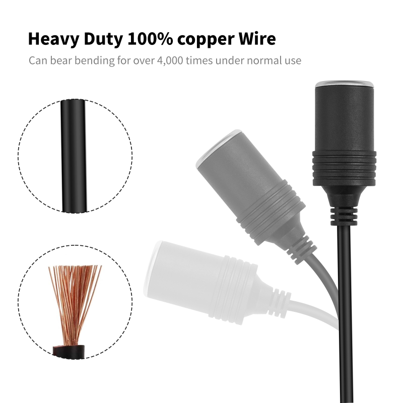 Prise allume-cigare Laguna mâle vers femelle, adaptateur convertisseur, accessoires électroniques de voiture, pipeline USB vers 12V, 1PC