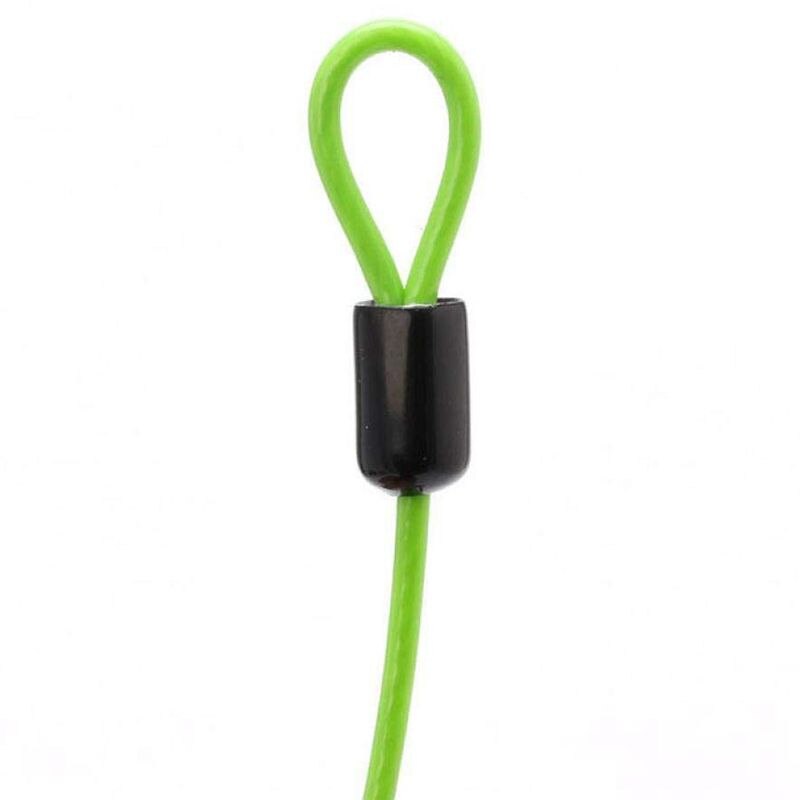 100cm x 2mm Cycling Sport Security Loop Cable Lock Bicycle Bikes Scooter U-Lock (Green)