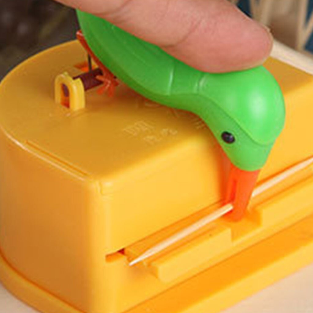 Mignon colibri cure-dents distributeur Gag nettoyage dents matériel automatique oiseau cure-dents boîte