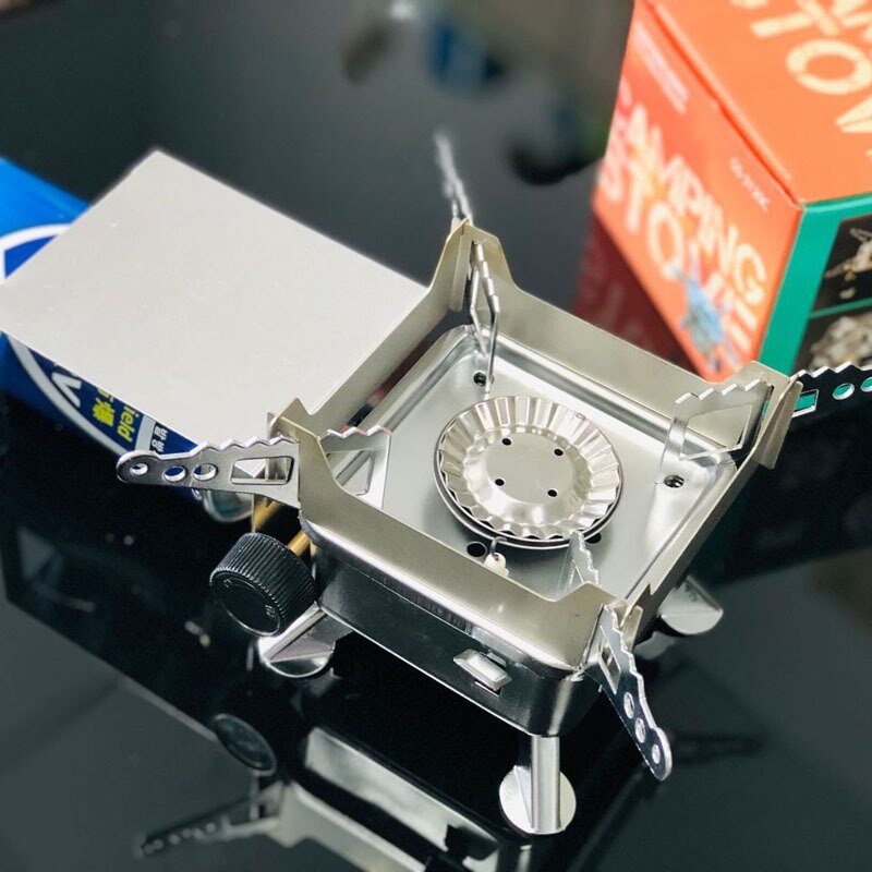 Small Camping Stove Gas Burners Outdoor Camping Picnic Portable Gas Stove Stainless Steel Cookware BOM666