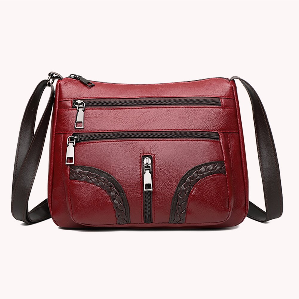 Elegante Vrouwen Zachte Pu Lederen Crossbody Tas Grote Capaciteit Tassen Multi Pocket Schoudertas Vrouwelijke Retro Pu Handtas: Type I