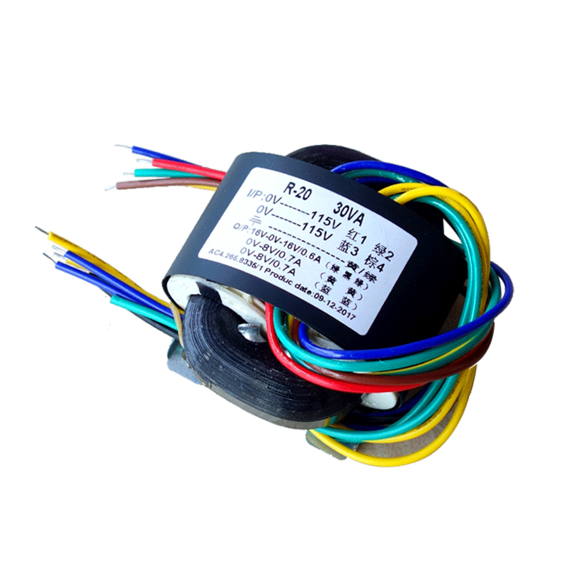 BRZHIFI-transformador Tipo R para ganado, DAC dedicado dual 16V plus, dos juegos de 7V único, 30W: 110 V