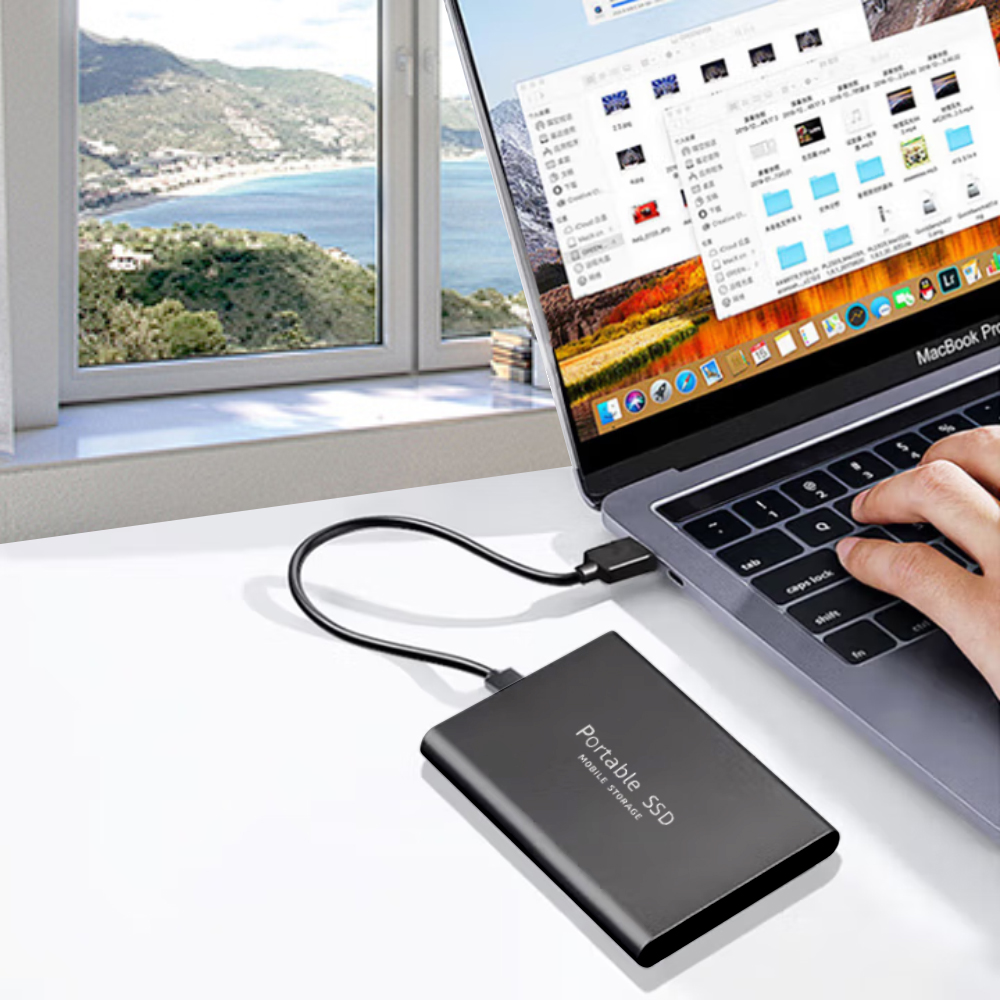 Mini-Festplatte 1 TB Neue 2 TB tragbare SSD hoch-Geschwindigkeit ​ ​ Externe externe USB 3.1 Typ-C-Festplatte für Laptops/MACs/Desktops