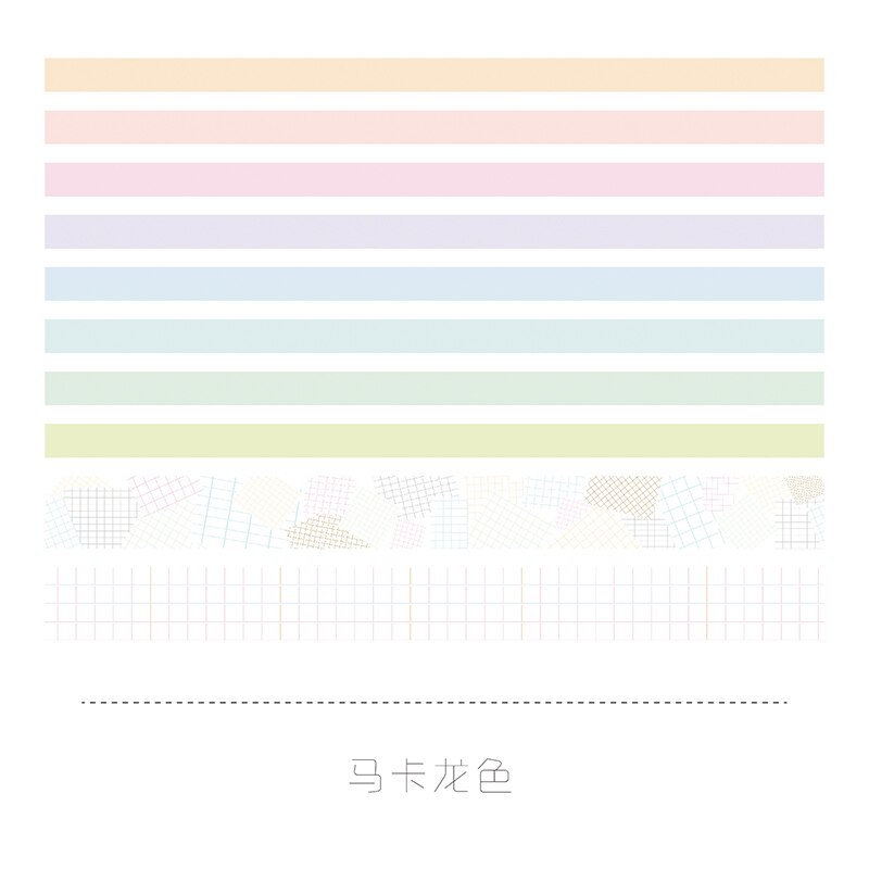 10 pcs/set Retro Impression Masking Washi Tape Decorative Adhesive Tape set Decora Diy Scrapbooking Sticker Label Stationery: 5