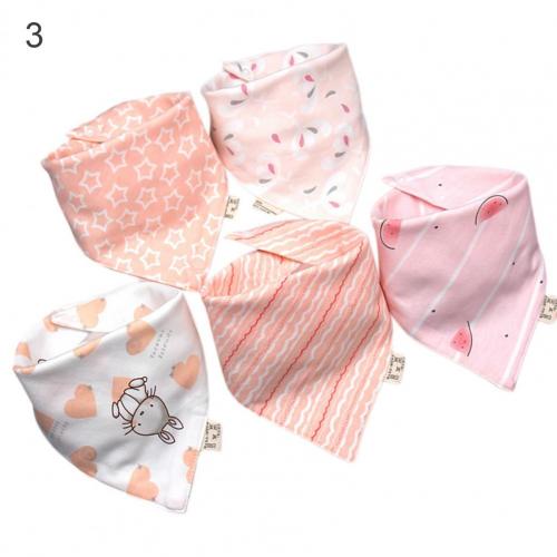5Stck Speichel Handtücher Karikatur aufbringen Wasser Saugfähigen Doppel-schicht Baby Bandana Sabbern Lätzchen für Kleinkind Zubehör Baby: 3