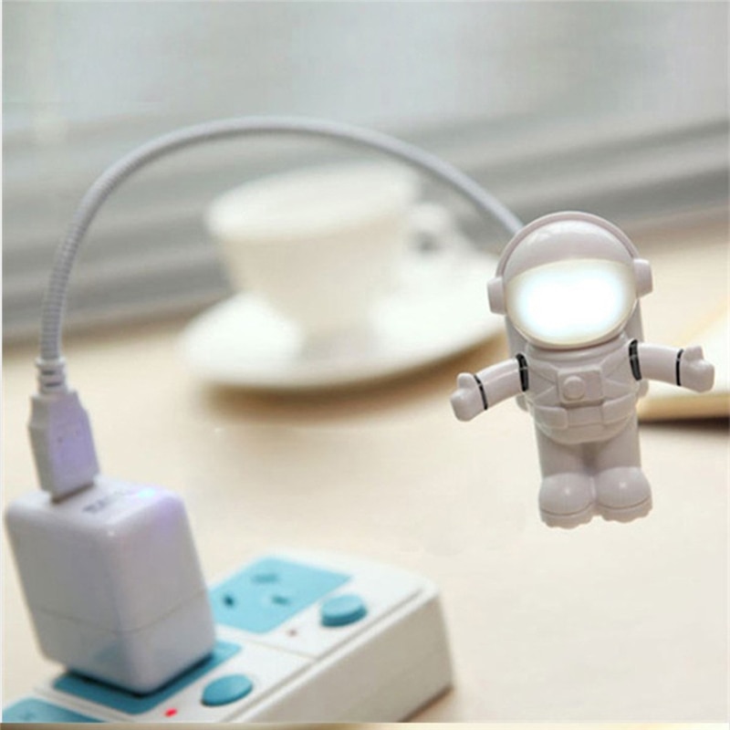 USB Astronaut Moon Lamp LED Night Light Astros USB Night Lights Sensor Light USB Book Lights Computer Table Lamps