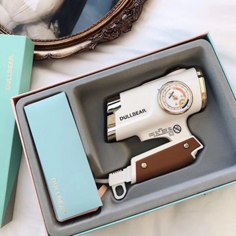 Netto czerwony DULLBEAR elektryczny zaszokować Niedźwiedź suszarka robić włosów ładna dziewczyna mała składana suszarka robić włosów o stałej temperaturze jonów ujemnych: biały / US