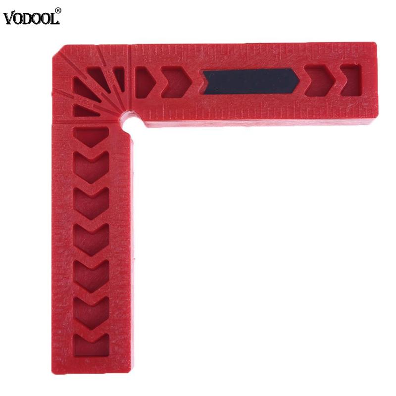90 Degree L Shape Right Angle Ruler Carpentry Measuring Gauges Positioning Tool 3/4 inch Ruler Woodworking Measure Supplies Red: 4inch