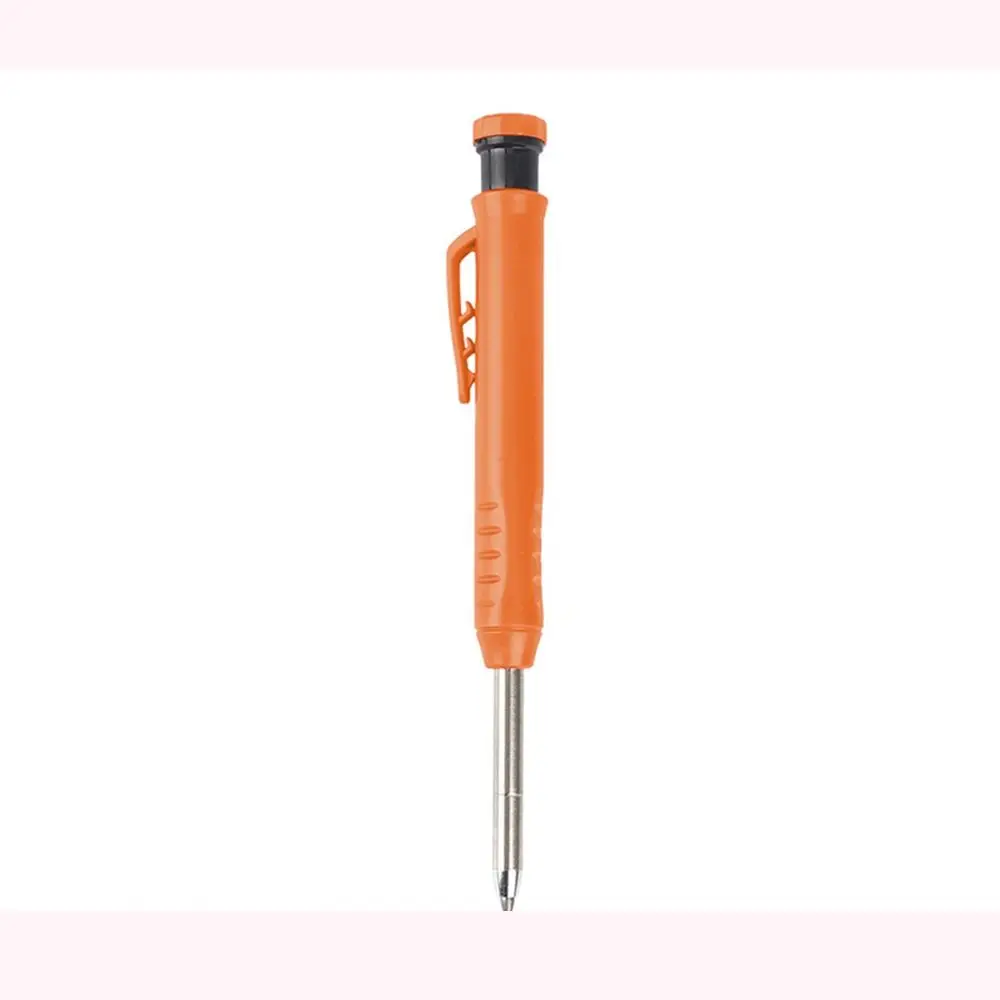 2,8 mm mechanisch potlood Ingebouwde puntenslijper Diepgatmarkering Effen timmermanspotlood Metaal Lange kop Houtbewerking Diepgatmarkering: Mixed Color