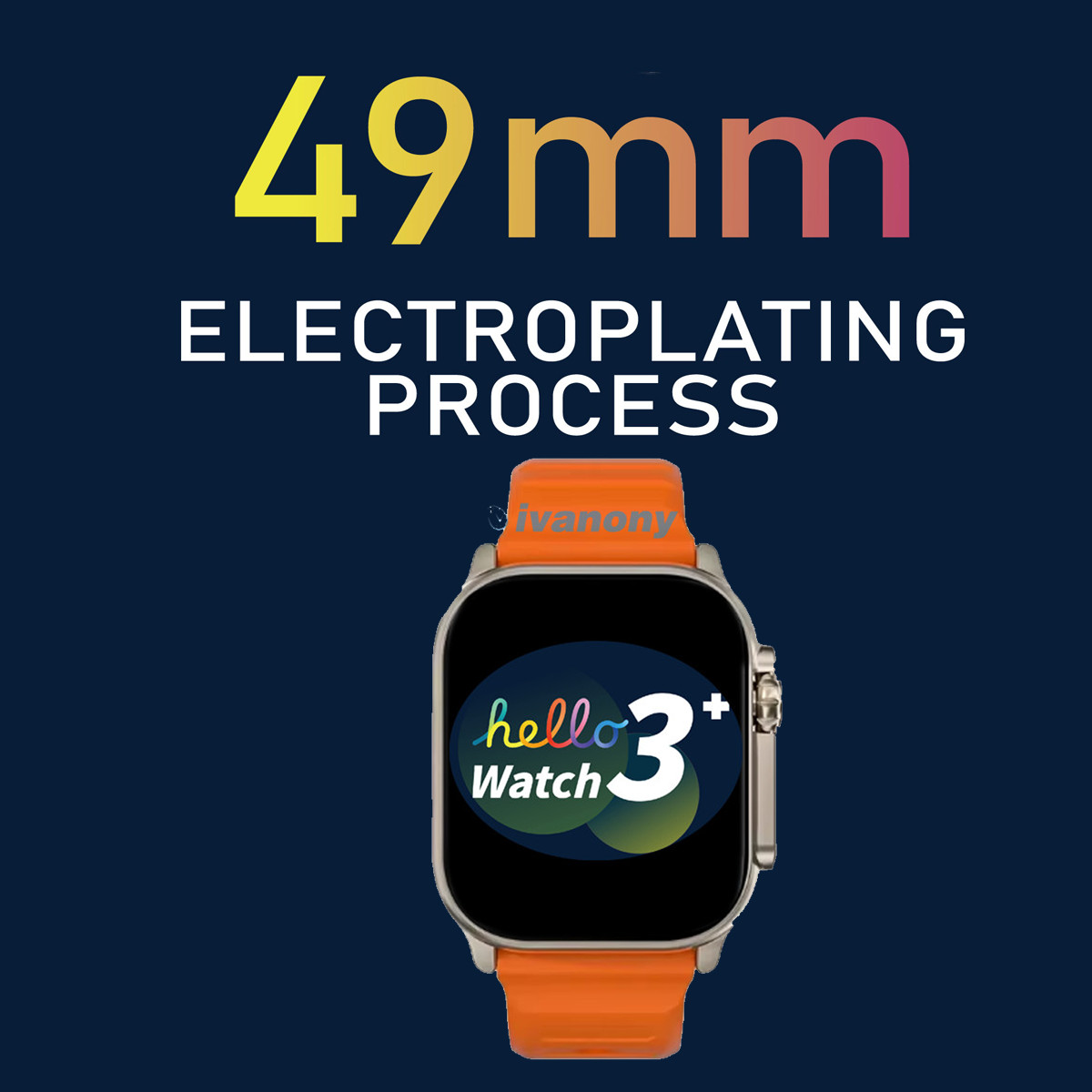 Relógio inteligente hello watch 3 plus ultra 4gb 49mm tela amoled resposta chamada assistente de voz chatgpt ebook duplo núcleo rastreador de fitness