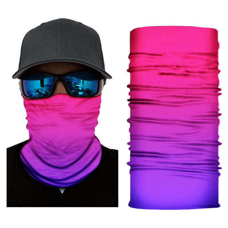 Gradient Magic Seamless Cycling Bandanas Men Balaclava Bycycle Fishing Mask Protection Half Face Shield Bicycle Bandage: Silver