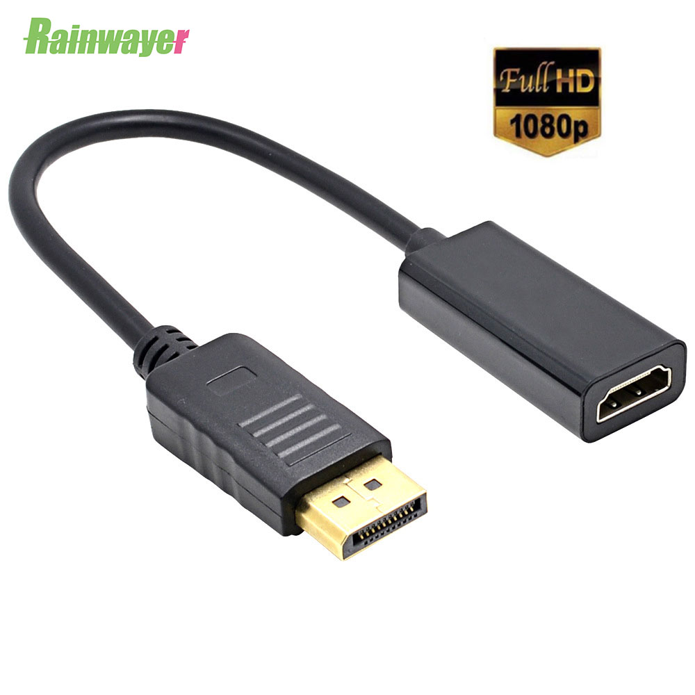Full HD 1080P DP To HDMI Display Port To Mini HDMI Cable Male To Female DisplayPort Adapter Converter For HDTV Projector HP PC