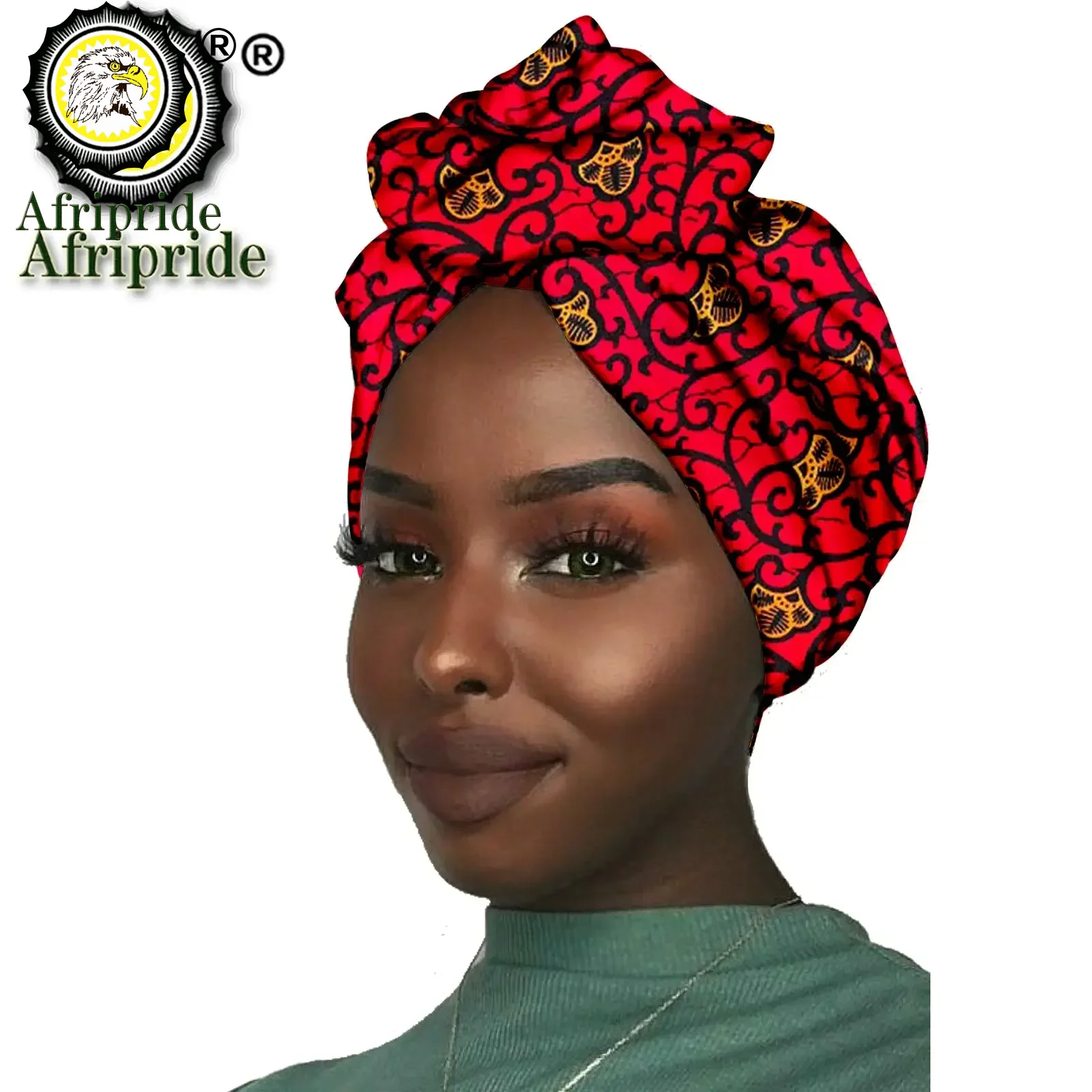 Nueva africana, diadema para mujer, tela de cera de algodón, pañuelo tradicional para la cabeza, turbante, cera de algodón puro AFRIPRIDE S001