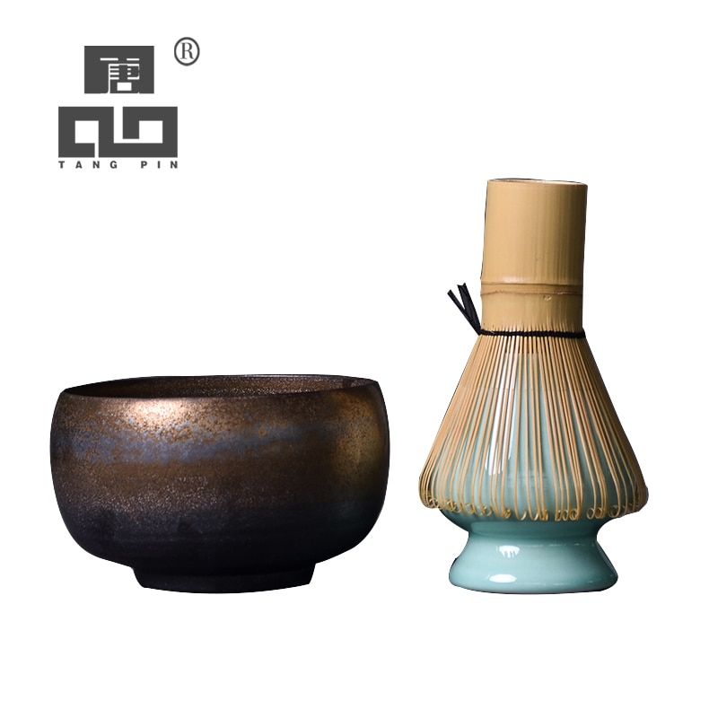 LUWU traditionele matcha sets natuurlijke bamboe matcha garde ceremic matcha kom garde houder japanse stijl thee sets