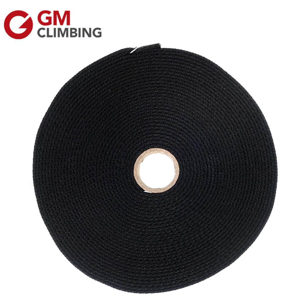 Gm klatreslynge nylon 25mm 9m rørformet webbing rem bælte til klatring rigning forankring camping rafting udstyr