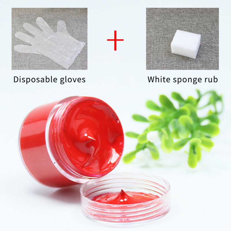 50ml Red Leather Paint Shoe Cream Coloring for Bag Leather Dye Repair Sofa Car Seat Scratch Leather Dye Repair