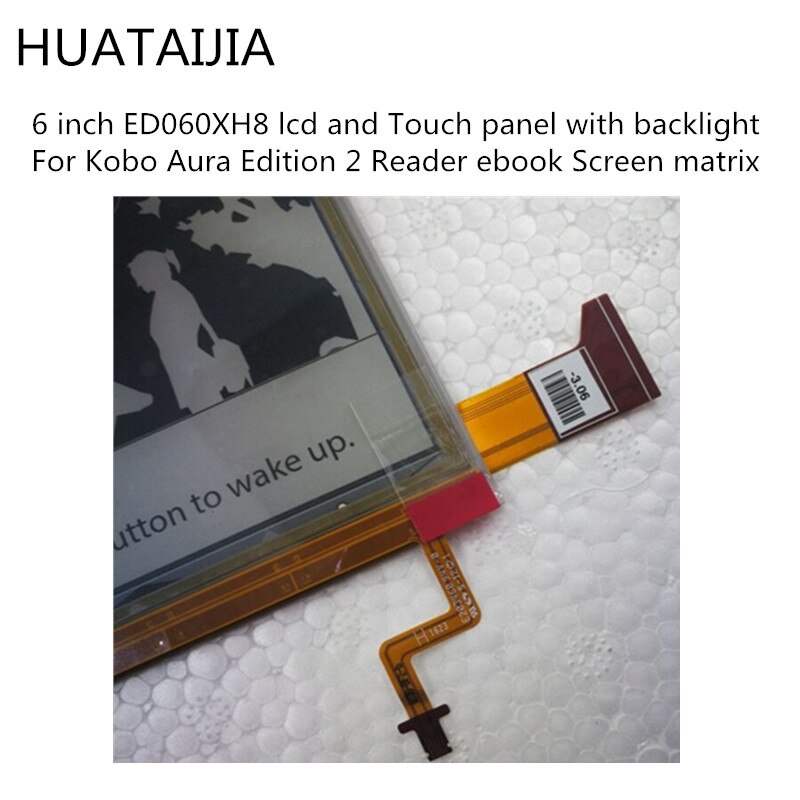 Lector de libro electrónico Kobo Aura Edition 2, matriz de pantalla para kobo aura edition, 2, 6 pulgadas, ED060XH8, lcd y panel táctil con retroiluminación