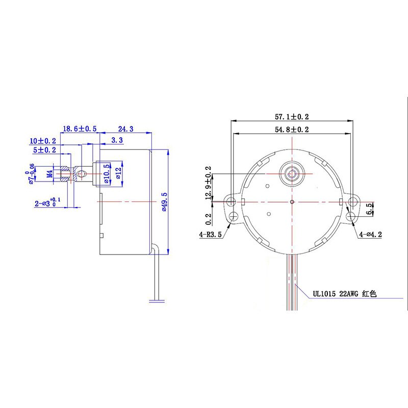 CHANCS TYD50 Synchronous Synchro Motor 110V AC 7.5-9RPM CCW Fixed Rotation 4W Torque 6Kgf.cm Gear Electric Motor