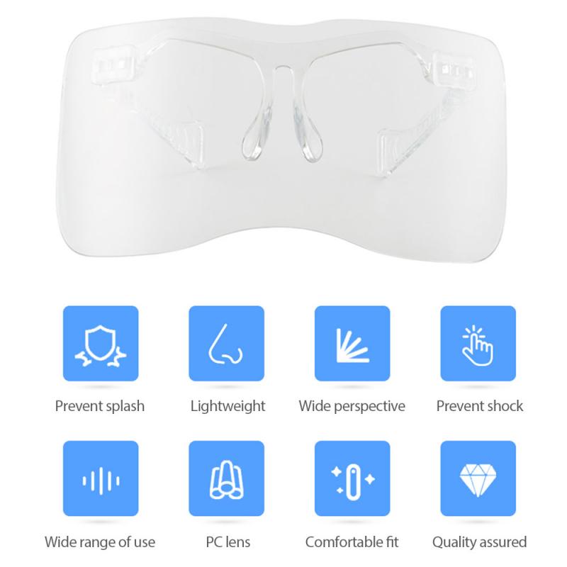 Anti UV Visor Wrap Shield Large Mirror Sun Glasses Half Face Shield Cover Sunscreen Guard Protector Outdoor Cycling Sunglasses