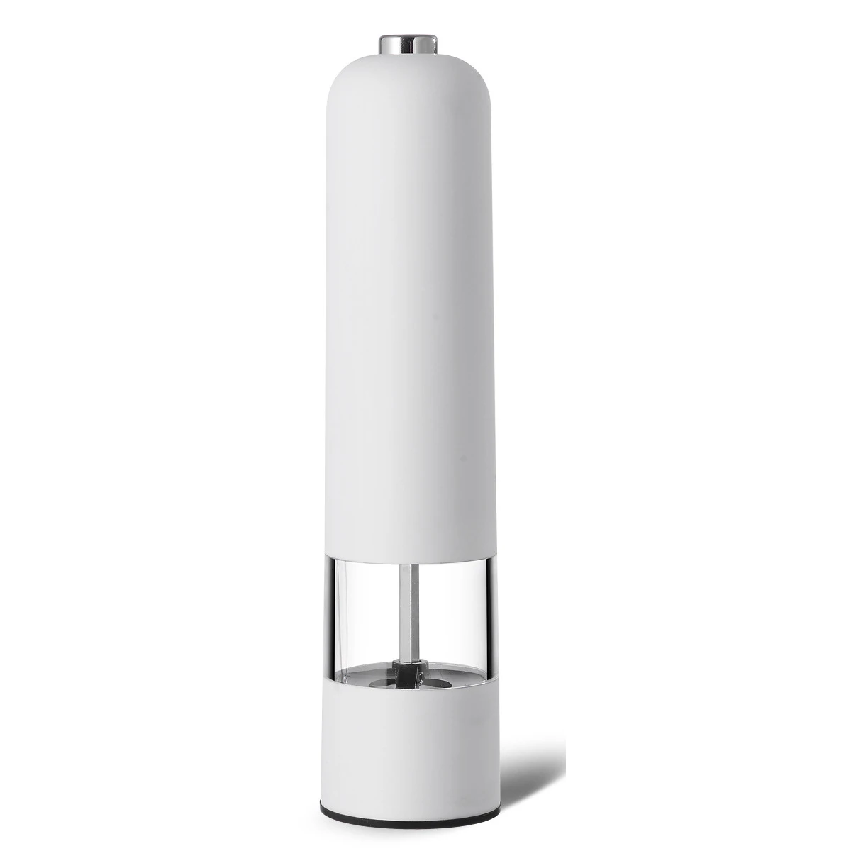 Saltpepparkvarn elektrisk kryddkvarn kvarn justerbar grovlek kök grillverktyg kryddverktyg pepparkvarn: Vit