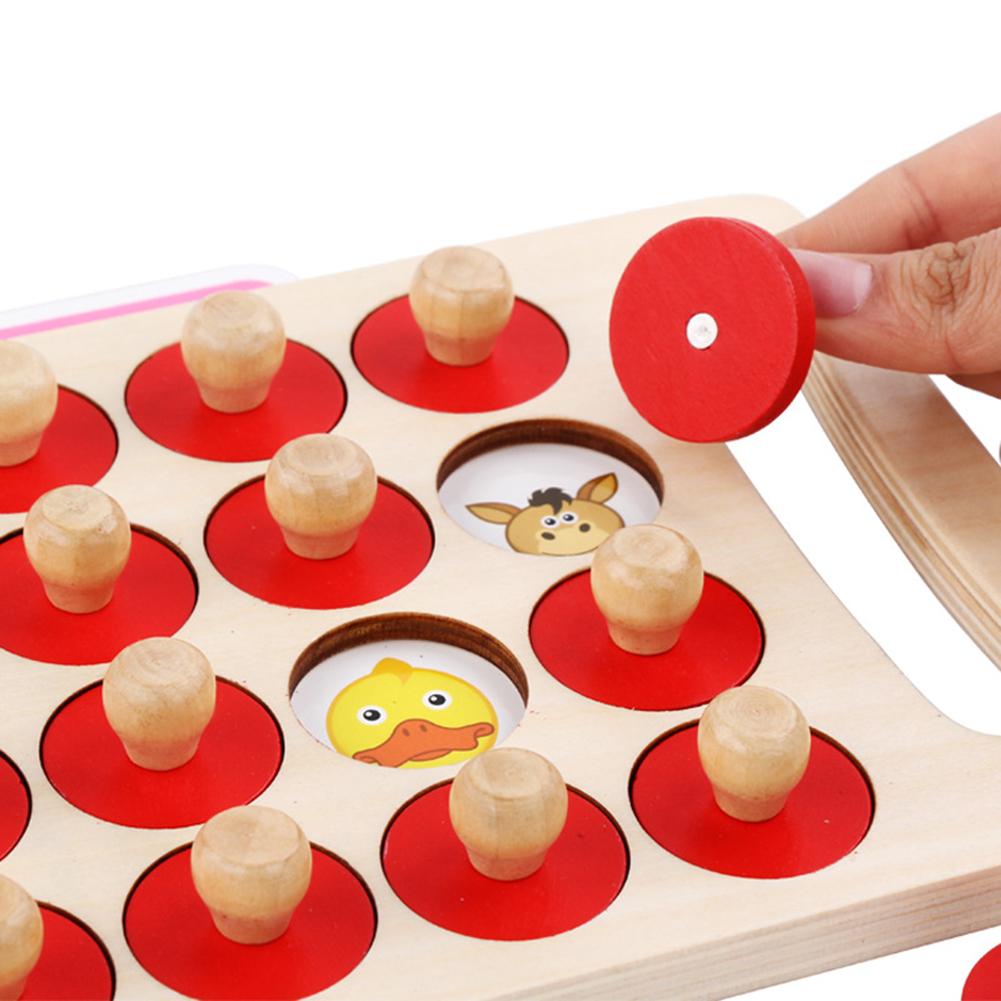 Geheugen Schaken Dier Nummer Blokken Houten Board Matching Game Intelligente Kinderen Speelgoed Perfecte Cadeaus Voor Kinderen En Voor Volwassenen
