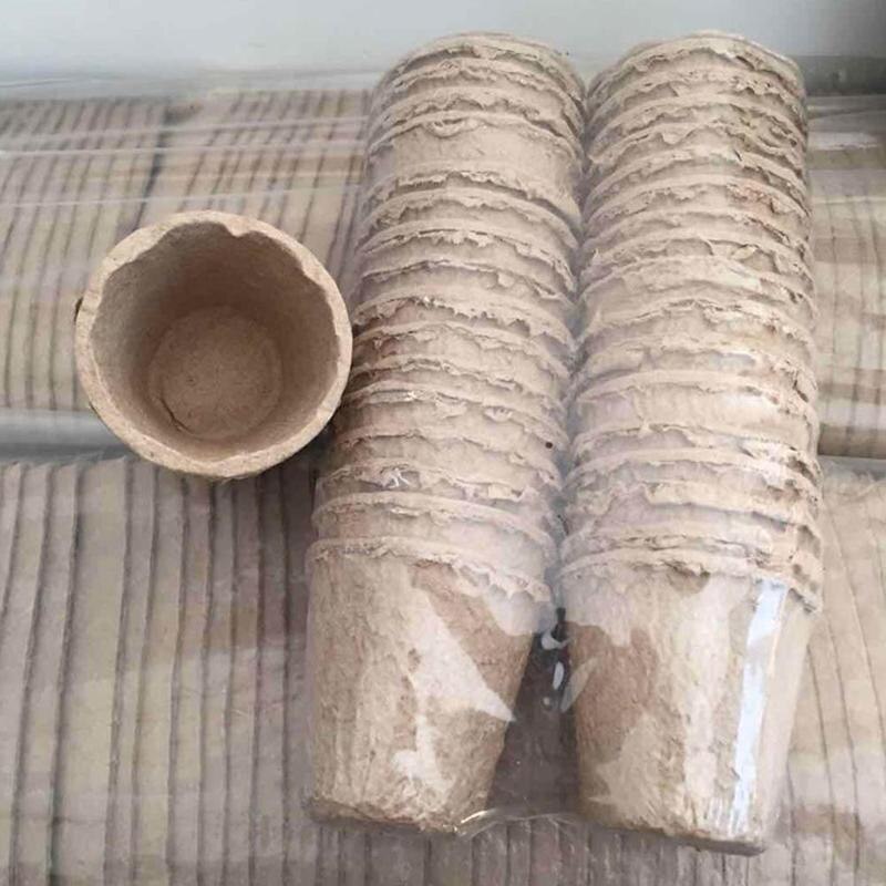 Macetas biodegradables para cuarto de niños, suministros de jardín, 10 piezas, 8x8cm