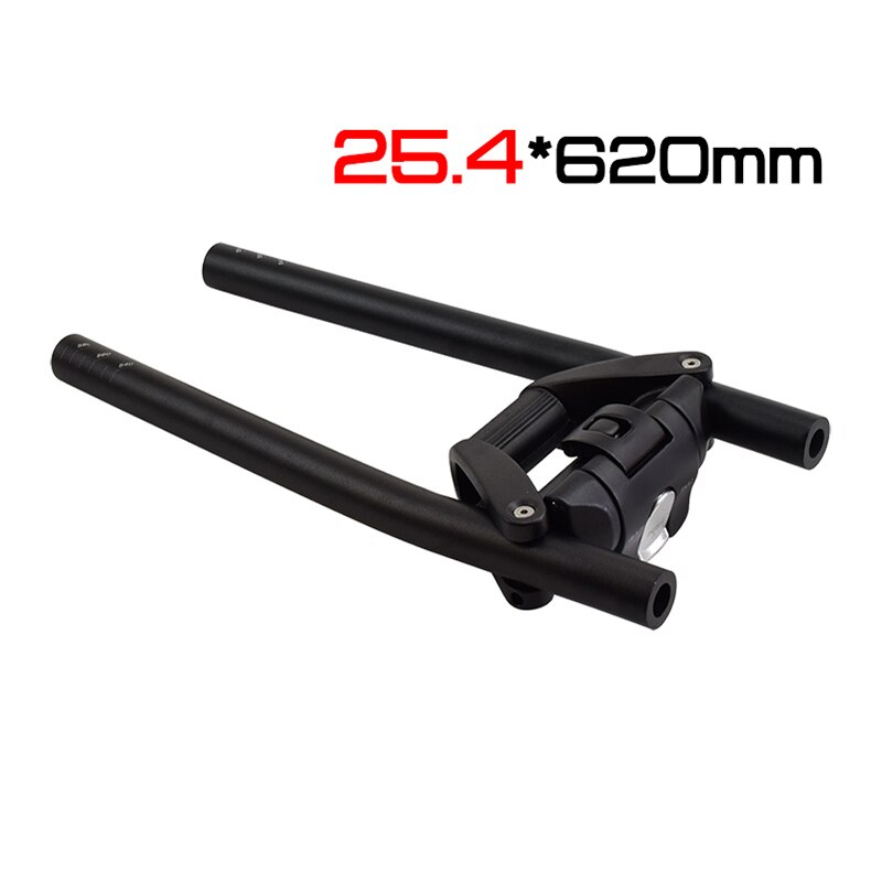 Styre sykkel sammenleggbart håndtak 25.4 31.8*620/680mm aluminiumslegering raskt sammenleggbart mtb sykkelstang sykkel sammenleggbart styre: 25.4 620mm