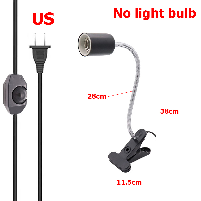 UVA + UVB 3,0 juego de lámparas para reptiles portalámparas con Clip bombilla termómetro higrómetro tortuga lagarto luz solar luz de calor para tomar el sol: naranja