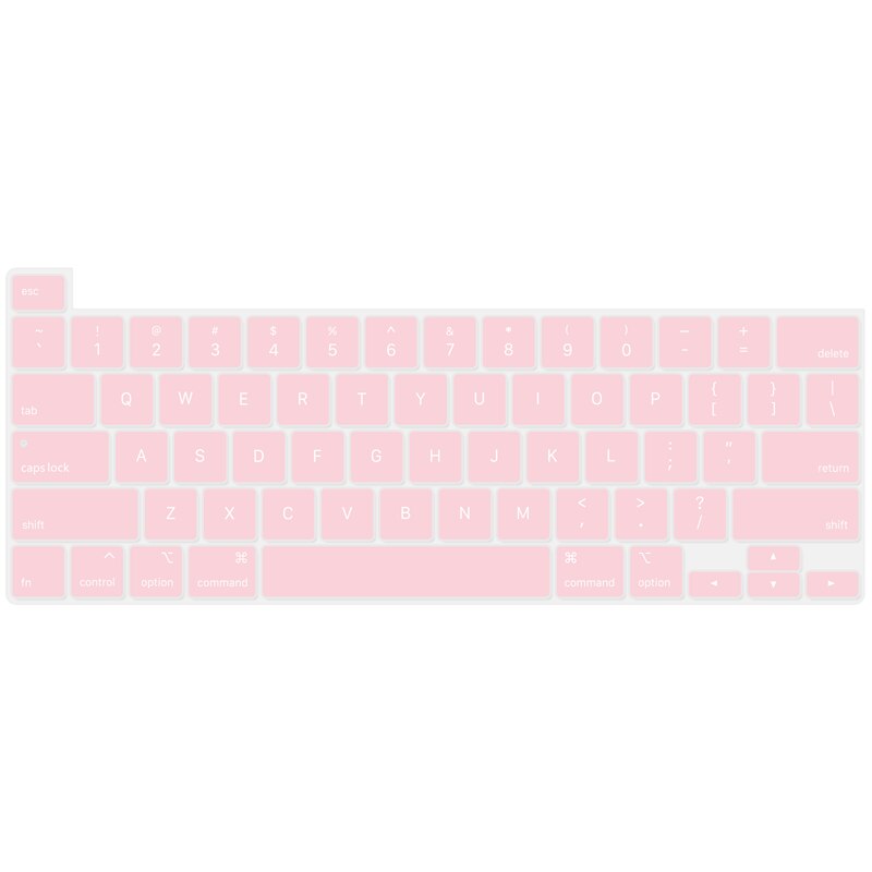 US style keyboard protector For Macbook Pro 16 inch keyboard cover A2141 silicone waterproof keyboard skin: New Opaque Pink
