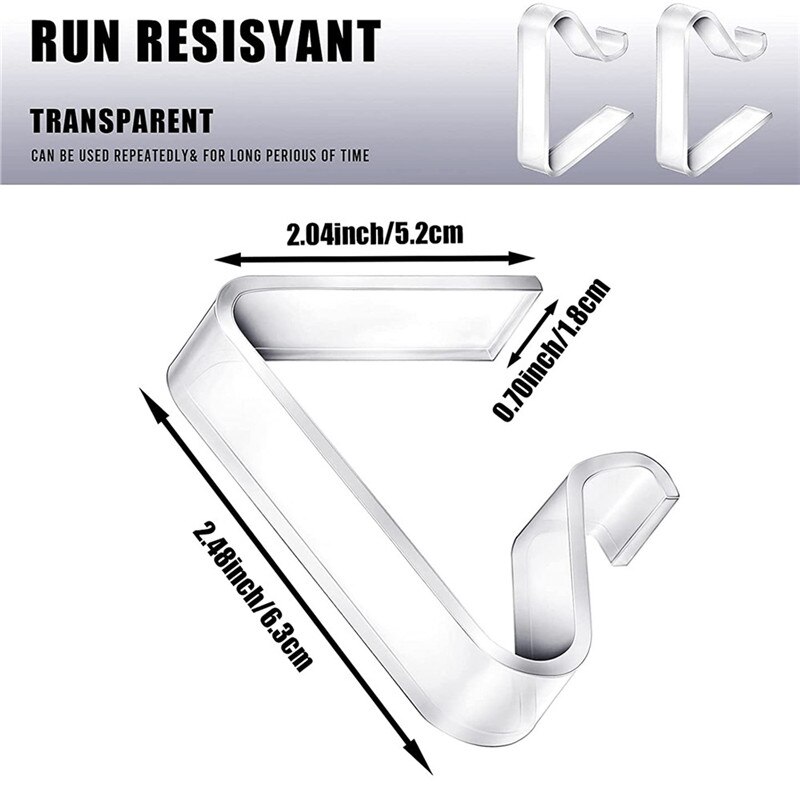 24-Pieces Transparent Tablecloth Clips Plastic Hold Down Clips Table Cloth Holder for Home Wedding Party Indoor Outdoor Picnic