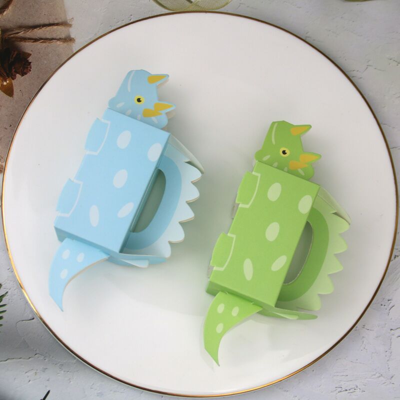 10 Stuks Candy Box Dinosaurus Vorm Verpakking Voor Jongens Verjaardagsfeestje Deco Baby Shower Papier Geschenkdozen 1st Dino Party levert
