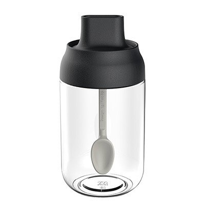250Ml Spice Fles Zout Peper Pot Kruiden Jar Vochtbestendige Deksel Lepel Kruiden Container Keuken Kruiden Fles JU31805: A